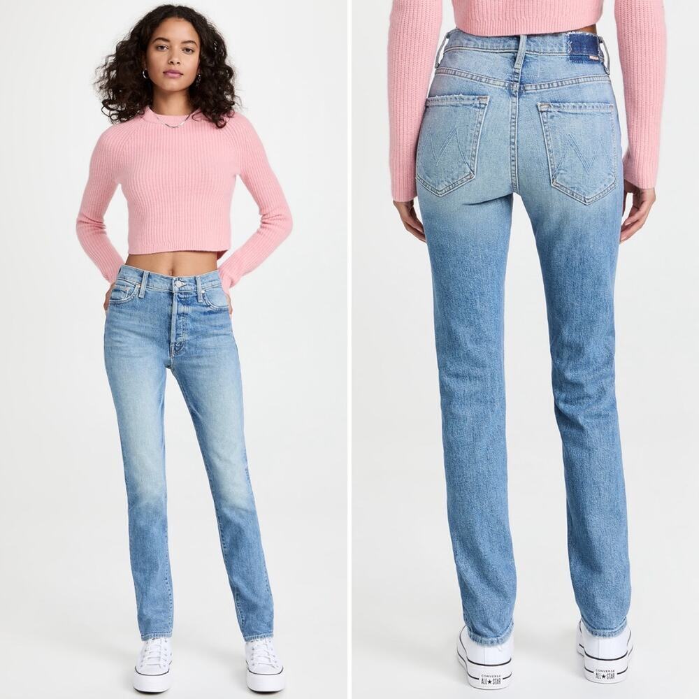 Mother Superior High Rise Pick Up Skimp Jeans In My Melancholy Blue  Size 23